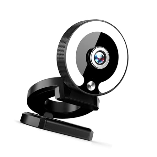 HEEZOU 4K Streaming Webcam Mit Auto Fokussierten Erstellten In Einstellbaren Ringen Leichtes Rauschen MICS 360 Grad Rotation Für Live Broadcast Videokonferenz USB Webcam Mit Tripods von HEEZOU