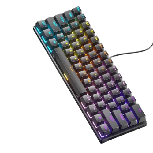 HEEZOU Gaming-Tastatur, volle Größe, LED-Hintergrundbeleuchtung, leise, Computer-Tastatur, 61 Tasten, kabelgebundene Tastatur für PC, Desktop, Büro, Gaming HEEZOU Gaming-Tastatur, volle Größe, LED-Hintergrundbeleuchtung, leise, Computer-Tastatur, 61 Tasten, kabelgebundene Tastatur für PC, Desktop, Büro, Gaming von HEEZOU