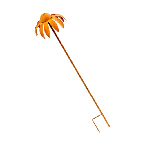 HEEZOU Vintage Styles Metall Echinacea Garten Ornamente Haltbarkeit Eisenpflanze Skulptur Für Gartendekoration Wetterfeste Garten Ornamente von HEEZOU