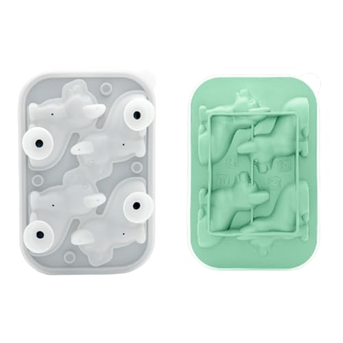 Innovative 3D-Eiswürfelform mit 4 Mulden, lebensmittelechtes Silikon für einzigartige Getränke, Präsentation, Küchenwerkzeug von HEEZOU