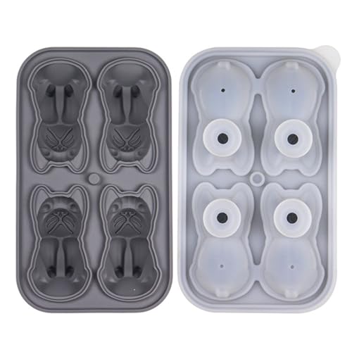 Innovative 3D-Eiswürfelform mit 4 Mulden, lebensmittelechtes Silikon für einzigartige Getränke, Präsentation, Küchenwerkzeug von HEEZOU