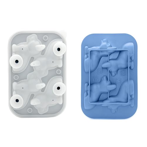 Innovative 3D-Eiswürfelform mit 4 Mulden, lebensmittelechtes Silikon für einzigartige Getränke, Präsentation, Küchenwerkzeug von HEEZOU