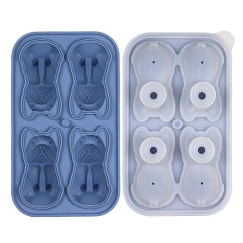 Innovative 3D-Eiswürfelform mit 4 Mulden, lebensmittelechtes Silikon für einzigartige Getränke, Präsentation, Küchenwerkzeug von HEEZOU