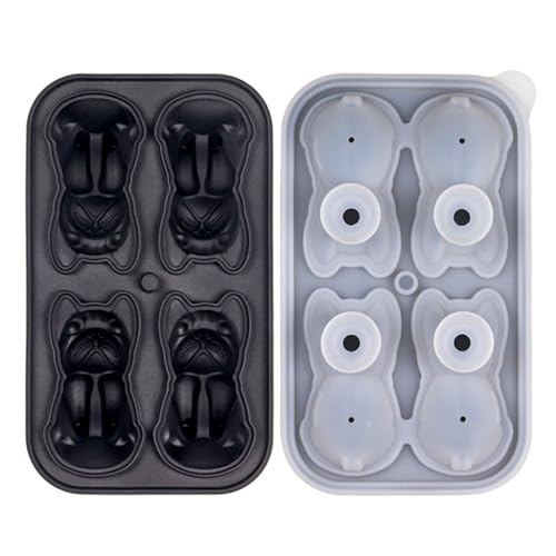 Innovative 3D-Eiswürfelform mit 4 Mulden, lebensmittelechtes Silikon für einzigartige Getränke, Präsentation, Küchenwerkzeug von HEEZOU