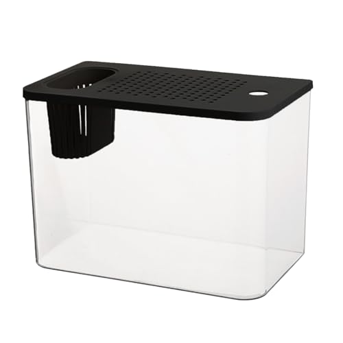 HEEZOU Klare Fischtanks Mit Sicherem Deckel Und Wasserpflanzenhalter Für Goldfische Home Desktop Dekoration Aquarien Tanks Home Ökologische Fischtanks von HEEZOU