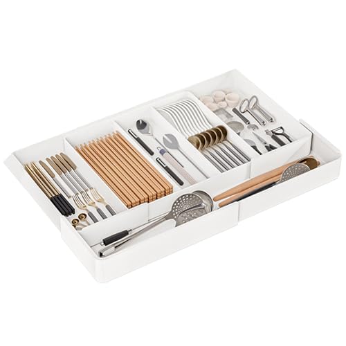 Multifunktionale Schubladenaufbewahrungsbox, effektive Küchenorganisationshalter, erweiterbarer Schubladentrenner für Utensilien Multifunktionale Schubladenaufbewahrungsbox, effektive Küchenorganisationshalter, erweiterbarer Schubladentrenner für Utensilien von HEEZOU