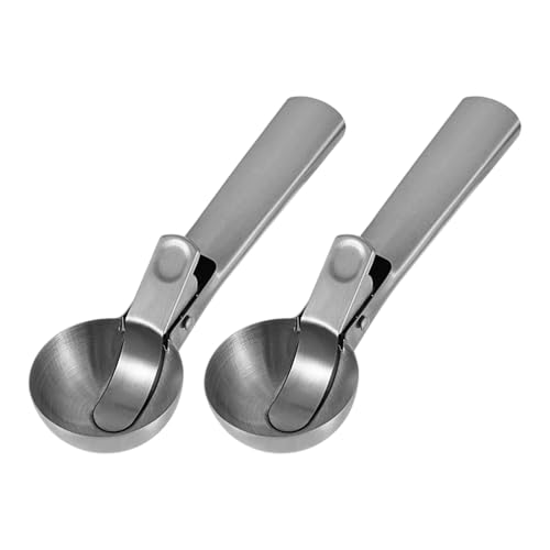 Packung Mit 2 Edelstahl Start Scoops Spülmaschine Sicherer Ergonomischer Für Gefrierdessert Früchte Melonen Packung Mit 2 Edelstahl Start Scoops Spülmaschine Sicherer Ergonomischer Für Gefrierdessert Früchte Melonen von HEEZOU
