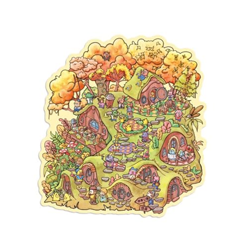 Wiederherstellbar Landschaftsaufkleber Mit Saisonaler Naturklassenzimmer Dekorative Home Office Dekoration Sicherer Klebstoff Pet Scrapbooking Aufkleber von HEEZOU