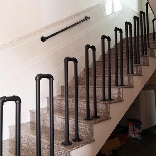 HEFJIAYCIQ Außenhandlauf Aus Schmiedeeisernem Rohr in U-Form, 35–100 Cm Rutschfester Handlauf Für Innentreppen, Ideal Für Veranden, Lofts, Terrassen, Hotels, Innenbereiche,Schwarz,55cm/1.8ft HEFJIAYCIQ Außenhandlauf Aus Schmiedeeisernem Rohr in U-Form, 35–100 Cm Rutschfester Handlauf Für Innentreppen, Ideal Für Veranden, Lofts, Terrassen, Hotels, Innenbereiche,Schwarz,55cm/1.8ft von HEFJIAYCIQ