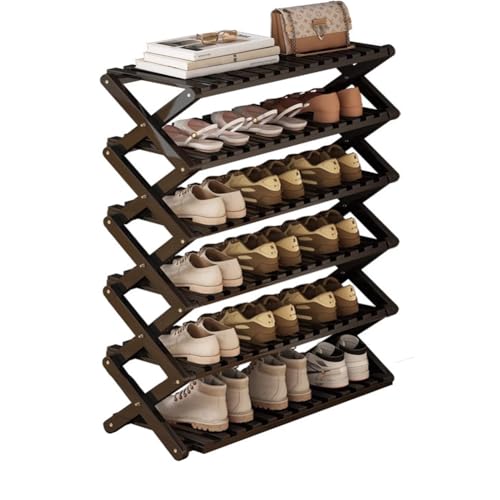 HEFJIAYCIQ Bambus-Schuhregal, Tragbares, Klappbares Schuhregal Für Den Eingangsbereich, Platzsparendes, Freistehendes Schuhregal Für Den Kleiderschrank,6 Tiers Black,100x25x100cm HEFJIAYCIQ Bambus-Schuhregal, Tragbares, Klappbares Schuhregal Für Den Eingangsbereich, Platzsparendes, Freistehendes Schuhregal Für Den Kleiderschrank,6 Tiers Black,100x25x100cm von HEFJIAYCIQ