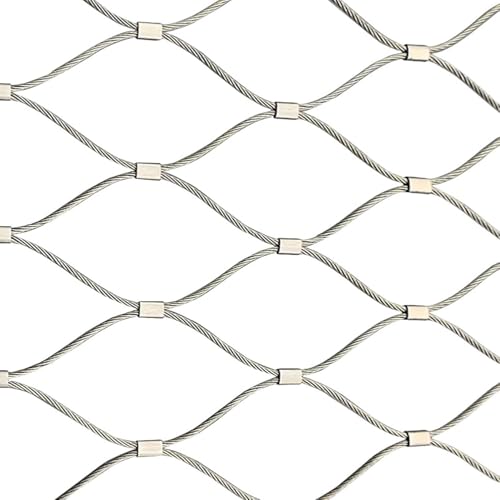 HEFJIAYCIQ Edelstahl-Seilnetz, Maschenweite 8 cm - Multifunktionaler Maschendrahtzaun, Zoo Käfig Treppe Flexibles Netz,Silver 1.5mm,0.8x12m HEFJIAYCIQ Edelstahl-Seilnetz, Maschenweite 8 cm - Multifunktionaler Maschendrahtzaun, Zoo Käfig Treppe Flexibles Netz,Silver 1.5mm,0.8x12m von HEFJIAYCIQ