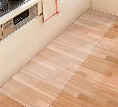 HEFJIAYCIQ Flur Klar Läufer Teppich, rutschfeste, wasserdichte PVC-Bodenmatte Für Den Innen- Und Außenbereich, Vinyl-Teppichboden Für Büro, Wäscherei Und Esszimmer,Clear,60x300cm(24x118inch) von HEFJIAYCIQ