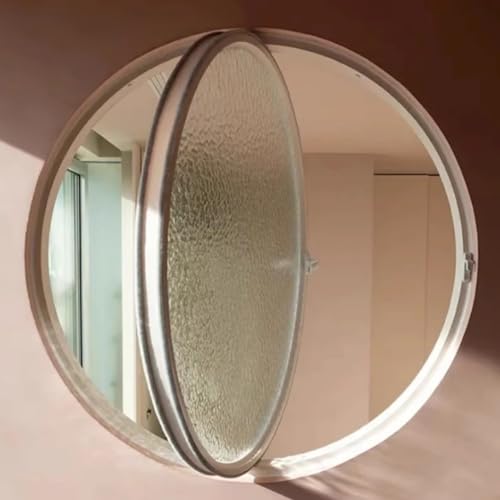 Flush Mount Round Shed Fenster, 360° Drehbares Bullaugenfenster Mit Griffen, Badezimmer Küche Drehbare Belüftete Fenster Aus Gehärtetem Glas,White 2,45cm/17.7in Flush Mount Round Shed Fenster, 360° Drehbares Bullaugenfenster Mit Griffen, Badezimmer Küche Drehbare Belüftete Fenster Aus Gehärtetem Glas,White 2,45cm/17.7in von HEFJIAYCIQ