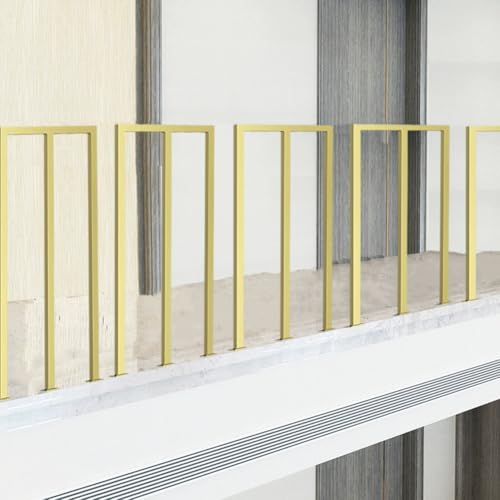 HEFJIAYCIQ Geländerstäbe Für Außenterrassen, 35–100 Cm Schmiedeeisernes Geländerstabsystem, Für Lofts, Veranden Und Balkone Im Innenbereich,Gold,95cm/3.1ft von HEFJIAYCIQ