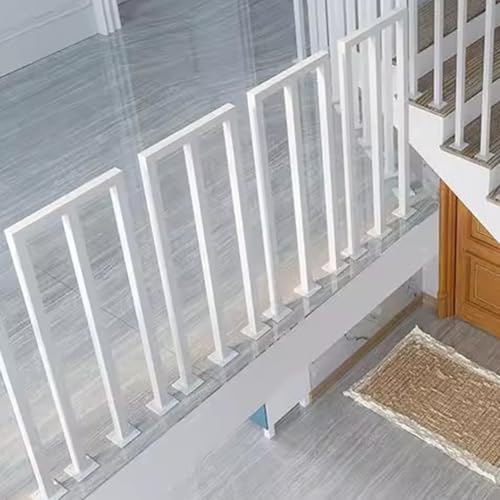 HEFJIAYCIQ Loft-Geländer Aus Eisenrohr Mit Balustern, System Aus Schmiedeeisernen Geländerpfosten Für Den Innenbereich, Für Balkone, Terrassen, Veranden Und Außenbereiche,Weiß,40cm/1.3ft von HEFJIAYCIQ