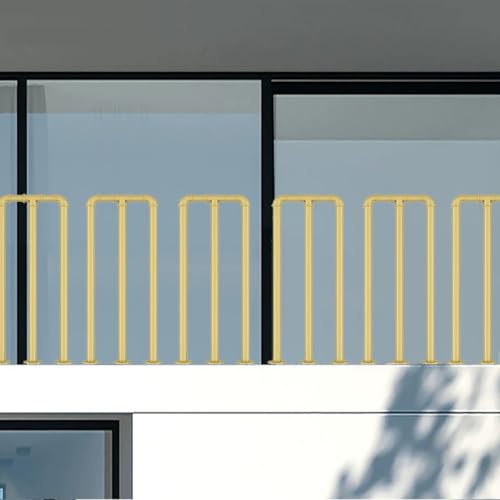 HEFJIAYCIQ Loft-Geländerpfosten Aus Eisenrohr, Geländerpfosten Aus Schmiedeeisen Für Den Innenbereich, Für Terrassen, Veranden Und Balkone Im Außenbereich,Gold,80cm/2.6ft von HEFJIAYCIQ