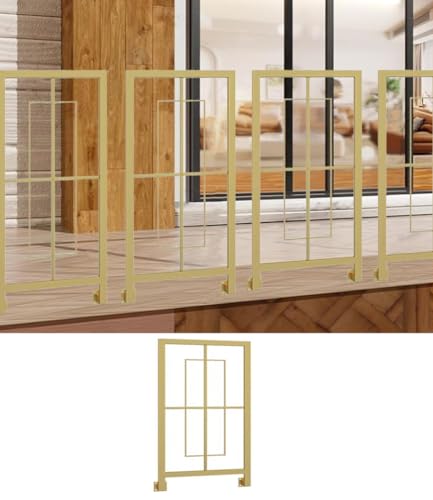 HEFJIAYCIQ Metall-Eisen-Geländer-Set, Terrasse Dachboden Veranda Treppe Baluster, Haus Innen Außen DIY Heimwerker Spindeln,Gold 2,40x85cm HEFJIAYCIQ Metall-Eisen-Geländer-Set, Terrasse Dachboden Veranda Treppe Baluster, Haus Innen Außen DIY Heimwerker Spindeln,Gold 2,40x85cm von HEFJIAYCIQ