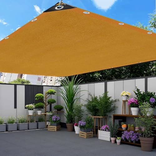 HEFJIAYCIQ Orangefarbenes Garten-Schatten-Netz, 70% Schattierung Pergola Shade Cover Mit Ösen Und Seil, Für Balkone Carports Terrassen Gewächshäuser,Orange,7x13m von HEFJIAYCIQ