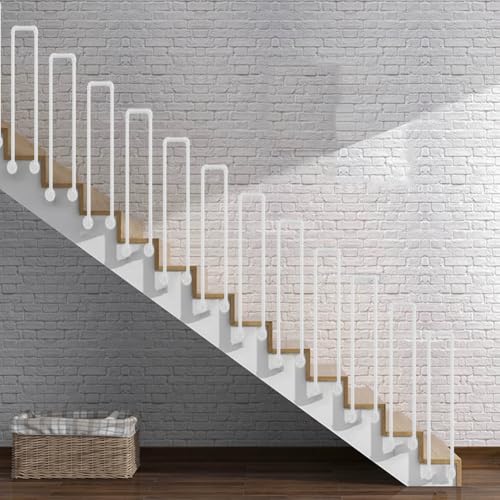 HEFJIAYCIQ U-Förmiger Handlauf Für Innentreppen, Seitlich Montierte Schmiedeeiserne Rohr-Sicherheitsbaluster, Für Treppen, Veranda, Terrassengeländer, Außentreppen,Weiß,65cm/2.1ft HEFJIAYCIQ U-Förmiger Handlauf Für Innentreppen, Seitlich Montierte Schmiedeeiserne Rohr-Sicherheitsbaluster, Für Treppen, Veranda, Terrassengeländer, Außentreppen,Weiß,65cm/2.1ft von HEFJIAYCIQ