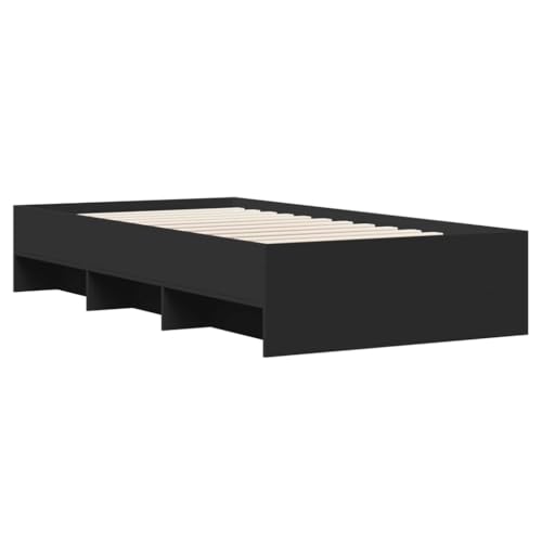 Bettgestell Schwarz 100x200 cm Holzwerkstoff Guest Bed Gästebett Bed Frame Familienbett für Schlafzimmer Gästezimmer Herberge Wohnbereich Bettgestell Schwarz 100x200 cm Holzwerkstoff Guest Bed Gästebett Bed Frame Familienbett für Schlafzimmer Gästezimmer Herberge Wohnbereich von HEFZGDB