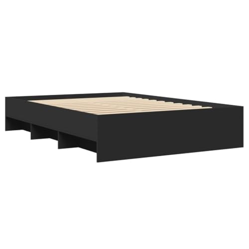 Bettgestell Schwarz 120x190 cm Holzwerkstoff Guest Bed Gästebett Bed Frame Familienbett für Schlafzimmer Gästezimmer Herberge Wohnbereich Bettgestell Schwarz 120x190 cm Holzwerkstoff Guest Bed Gästebett Bed Frame Familienbett für Schlafzimmer Gästezimmer Herberge Wohnbereich von HEFZGDB