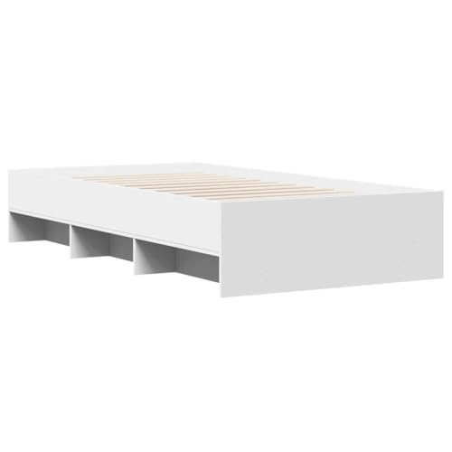 Bettgestell Weiß 75x190 cm Holzwerkstoff Guest Bed Gästebett Bed Frame Familienbett für Schlafzimmer Gästezimmer Herberge Wohnbereich Bettgestell Weiß 75x190 cm Holzwerkstoff Guest Bed Gästebett Bed Frame Familienbett für Schlafzimmer Gästezimmer Herberge Wohnbereich von HEFZGDB