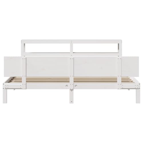 Bettgestell mit Kopfteil ohne Matratze Weiß 200x200 cm Jugendbett Gästebett Einzelbetten Doppelbett für Herberge Schlafzimmer Wohnbereich Gästezimmer Bettgestell mit Kopfteil ohne Matratze Weiß 200x200 cm Jugendbett Gästebett Einzelbetten Doppelbett für Herberge Schlafzimmer Wohnbereich Gästezimmer von HEFZGDB