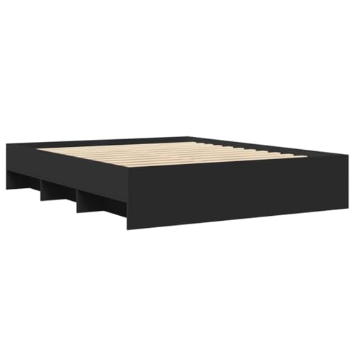 Bettgestell ohne Matratze Schwarz 160x200 cm Holzwerkstoff Guest Bed Gästebett Bed Frame Familienbett für Schlafzimmer Gästezimmer Herberge Wohnbereich Bettgestell ohne Matratze Schwarz 160x200 cm Holzwerkstoff Guest Bed Gästebett Bed Frame Familienbett für Schlafzimmer Gästezimmer Herberge Wohnbereich von HEFZGDB