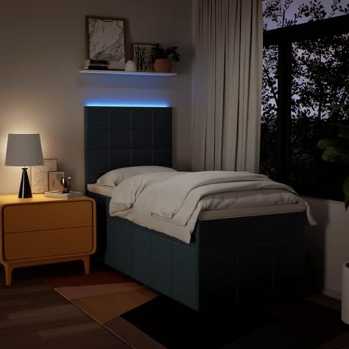 Boxspringbett mit Matratze Blau 100x200 cm Stoff Ehebett Gästebett Einzelbetten Bettrahmen für Gästezimmer Wohnbereich Herberge Schlafzimmer Boxspringbett mit Matratze Blau 100x200 cm Stoff Ehebett Gästebett Einzelbetten Bettrahmen für Gästezimmer Wohnbereich Herberge Schlafzimmer von HEFZGDB