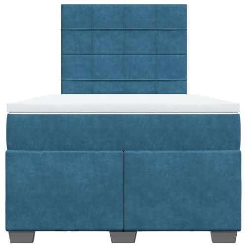 Boxspringbett mit Matratze Blau 120x190 cm Samt Jugendbett Gästebett Einzelbetten Doppelbett für Schlafzimmer Gästezimmer Herberge Wohnbereich Boxspringbett mit Matratze Blau 120x190 cm Samt Jugendbett Gästebett Einzelbetten Doppelbett für Schlafzimmer Gästezimmer Herberge Wohnbereich von HEFZGDB