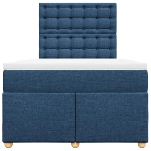 Boxspringbett mit Matratze Blau 120x200 cm Stoff Double Bed Gästebett Bed Frame Doppelbett für Herberge Schlafzimmer Wohnbereich Gästezimmer Boxspringbett mit Matratze Blau 120x200 cm Stoff Double Bed Gästebett Bed Frame Doppelbett für Herberge Schlafzimmer Wohnbereich Gästezimmer von HEFZGDB