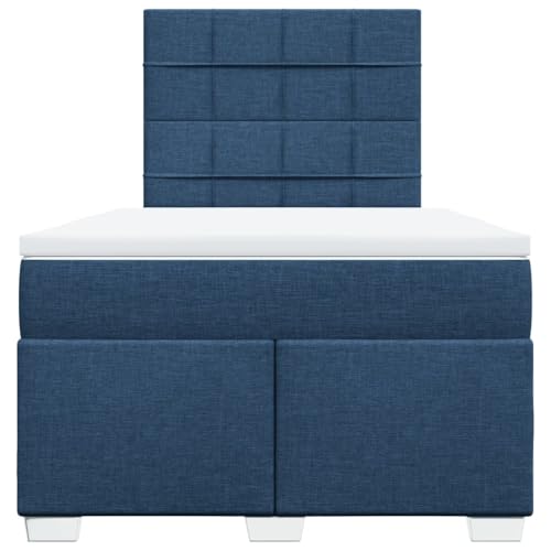 Boxspringbett mit Matratze Blau 120x200 cm Stoff Single Bed Bettgestell Familienbett Einzelbett für Gästezimmer Schlafzimmer Wohnbereich Herberge Boxspringbett mit Matratze Blau 120x200 cm Stoff Single Bed Bettgestell Familienbett Einzelbett für Gästezimmer Schlafzimmer Wohnbereich Herberge von HEFZGDB