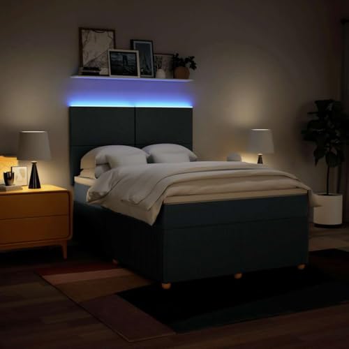 Boxspringbett mit Matratze Blau 160x200 cm Stoff Ehebett Bettgestell Familienbett Bettrahmen für Gästezimmer Schlafzimmer Wohnbereich Herberge Boxspringbett mit Matratze Blau 160x200 cm Stoff Ehebett Bettgestell Familienbett Bettrahmen für Gästezimmer Schlafzimmer Wohnbereich Herberge von HEFZGDB