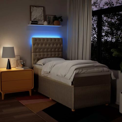 Boxspringbett mit Matratze Creme 100x200 cm Stoff Ehebett Bettgestell Familienbett Bettrahmen für Gästezimmer Schlafzimmer Wohnbereich Herberge Boxspringbett mit Matratze Creme 100x200 cm Stoff Ehebett Bettgestell Familienbett Bettrahmen für Gästezimmer Schlafzimmer Wohnbereich Herberge von HEFZGDB