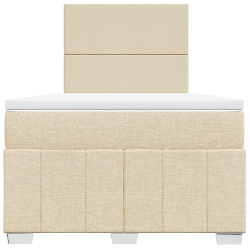 Boxspringbett mit Matratze Creme 120x190 cm Stoff Jugendbett Bettgestell Bed Frame Bettrahmen für Schlafzimmer Herberge Wohnbereich Gästezimmer Boxspringbett mit Matratze Creme 120x190 cm Stoff Jugendbett Bettgestell Bed Frame Bettrahmen für Schlafzimmer Herberge Wohnbereich Gästezimmer von HEFZGDB