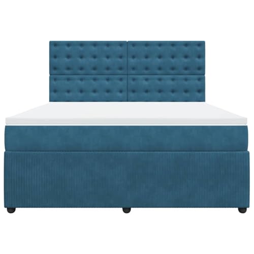 Boxspringbett mit Matratze Dunkelblau 180x200 cm Samt Daybed Bettgestell Familienbett Einzelbetten für Wohnbereich Schlafzimmer Herberge Gästezimmer Boxspringbett mit Matratze Dunkelblau 180x200 cm Samt Daybed Bettgestell Familienbett Einzelbetten für Wohnbereich Schlafzimmer Herberge Gästezimmer von HEFZGDB
