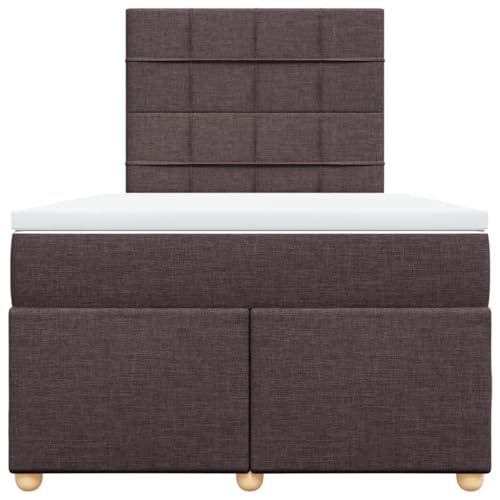 Boxspringbett mit Matratze Dunkelbraun 120x200 cm Stoff Double Bed Gästebett Bed Frame Doppelbett für Herberge Schlafzimmer Wohnbereich Gästezimmer Boxspringbett mit Matratze Dunkelbraun 120x200 cm Stoff Double Bed Gästebett Bed Frame Doppelbett für Herberge Schlafzimmer Wohnbereich Gästezimmer von HEFZGDB