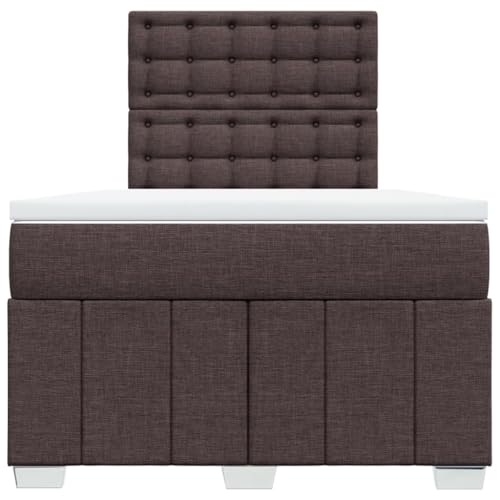 Boxspringbett mit Matratze Dunkelbraun 120x200 cm Stoff Jugendbett Bettgestell Bed Frame Bettrahmen für Schlafzimmer Herberge Wohnbereich Gästezimmer Boxspringbett mit Matratze Dunkelbraun 120x200 cm Stoff Jugendbett Bettgestell Bed Frame Bettrahmen für Schlafzimmer Herberge Wohnbereich Gästezimmer von HEFZGDB