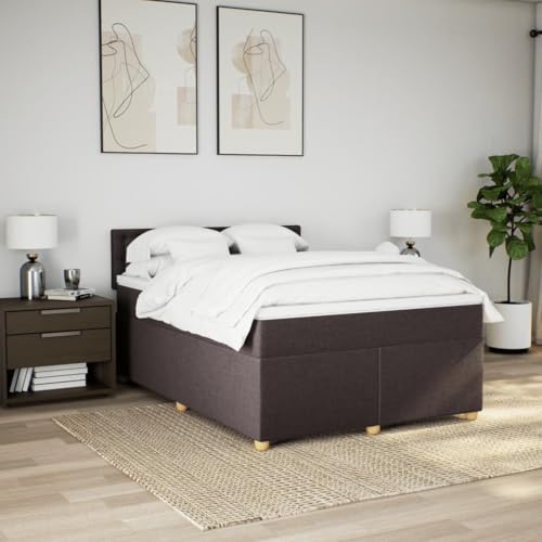 Boxspringbett mit Matratze Dunkelbraun 140x190 cm Stoff Ehebett Gästebett Bed Frame Single Bed für Wohnbereich Herberge Gästezimmer Schlafzimmer Boxspringbett mit Matratze Dunkelbraun 140x190 cm Stoff Ehebett Gästebett Bed Frame Single Bed für Wohnbereich Herberge Gästezimmer Schlafzimmer von HEFZGDB
