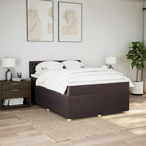 Boxspringbett mit Matratze Dunkelbraun 140x200 cm Stoff Daybed Bettgestell Bed Frame Doppelbett für Wohnbereich Schlafzimmer Gästezimmer Herberge Boxspringbett mit Matratze Dunkelbraun 140x200 cm Stoff Daybed Bettgestell Bed Frame Doppelbett für Wohnbereich Schlafzimmer Gästezimmer Herberge von HEFZGDB