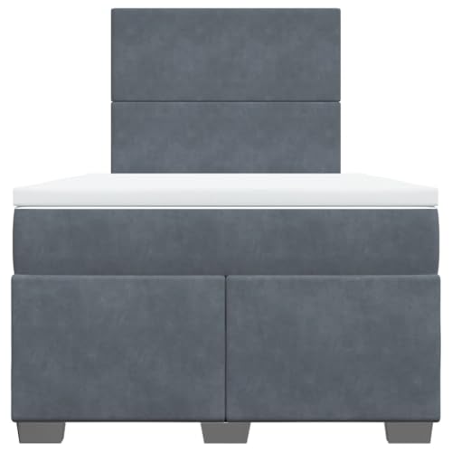 Boxspringbett mit Matratze Dunkelgrau 120x190 cm Samt Jugendbett Gästebett Einzelbetten Doppelbett für Schlafzimmer Gästezimmer Herberge Wohnbereich Boxspringbett mit Matratze Dunkelgrau 120x190 cm Samt Jugendbett Gästebett Einzelbetten Doppelbett für Schlafzimmer Gästezimmer Herberge Wohnbereich von HEFZGDB