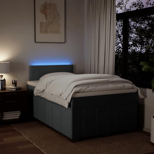 Boxspringbett mit Matratze Dunkelgrau 120x190 cm Stoff Ehebett Gästebett Einzelbetten Bettrahmen für Herberge Schlafzimmer Gästezimmer Wohnbereich Boxspringbett mit Matratze Dunkelgrau 120x190 cm Stoff Ehebett Gästebett Einzelbetten Bettrahmen für Herberge Schlafzimmer Gästezimmer Wohnbereich von HEFZGDB