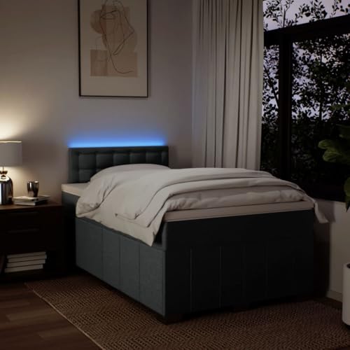 Boxspringbett mit Matratze Dunkelgrau 120x190 cm Stoff Ehebett Gästebett Einzelbetten Bettrahmen für Herberge Schlafzimmer Gästezimmer Wohnbereich Boxspringbett mit Matratze Dunkelgrau 120x190 cm Stoff Ehebett Gästebett Einzelbetten Bettrahmen für Herberge Schlafzimmer Gästezimmer Wohnbereich von HEFZGDB