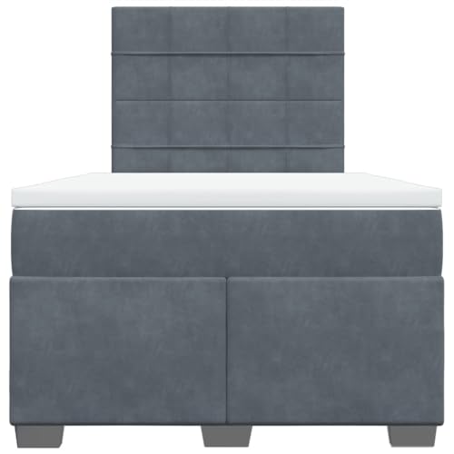 Boxspringbett mit Matratze Dunkelgrau 120x200 cm Samt Jugendbett Gästebett Einzelbetten Doppelbett für Schlafzimmer Gästezimmer Herberge Wohnbereich Boxspringbett mit Matratze Dunkelgrau 120x200 cm Samt Jugendbett Gästebett Einzelbetten Doppelbett für Schlafzimmer Gästezimmer Herberge Wohnbereich von HEFZGDB