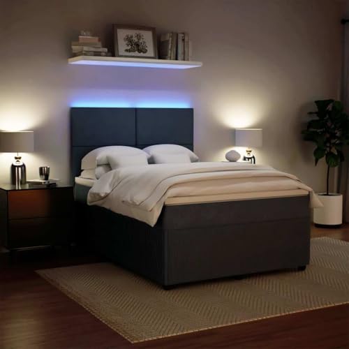 Boxspringbett mit Matratze Dunkelgrau 140x200 cm Samt Single Bed Bed Frame Familienbett Bettrahmen für Herberge Wohnbereich Schlafzimmer Gästezimmer Boxspringbett mit Matratze Dunkelgrau 140x200 cm Samt Single Bed Bed Frame Familienbett Bettrahmen für Herberge Wohnbereich Schlafzimmer Gästezimmer von HEFZGDB