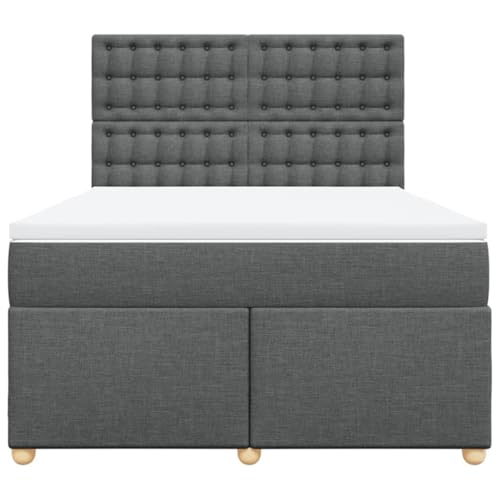 Boxspringbett mit Matratze Dunkelgrau 140x200 cm Stoff Double Bed Gästebett Bed Frame Doppelbett für Herberge Schlafzimmer Wohnbereich Gästezimmer Boxspringbett mit Matratze Dunkelgrau 140x200 cm Stoff Double Bed Gästebett Bed Frame Doppelbett für Herberge Schlafzimmer Wohnbereich Gästezimmer von HEFZGDB