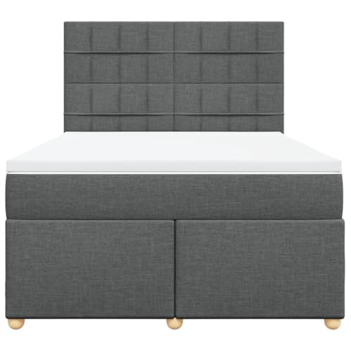 Boxspringbett mit Matratze Dunkelgrau 140x200 cm Stoff Double Bed Gästebett Bed Frame Doppelbett für Herberge Schlafzimmer Wohnbereich Gästezimmer Boxspringbett mit Matratze Dunkelgrau 140x200 cm Stoff Double Bed Gästebett Bed Frame Doppelbett für Herberge Schlafzimmer Wohnbereich Gästezimmer von HEFZGDB