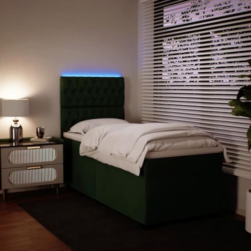 Boxspringbett mit Matratze Dunkelgrün 100x200 cm Samt Daybed Gästebett Familienbett Doppelbett für Gästezimmer Schlafzimmer Herberge Wohnbereich Boxspringbett mit Matratze Dunkelgrün 100x200 cm Samt Daybed Gästebett Familienbett Doppelbett für Gästezimmer Schlafzimmer Herberge Wohnbereich von HEFZGDB