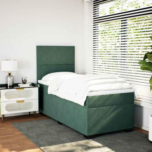 Boxspringbett mit Matratze Dunkelgrün 100x200 cm Samt Daybed Gästebett Familienbett Doppelbett für Gästezimmer Schlafzimmer Herberge Wohnbereich Boxspringbett mit Matratze Dunkelgrün 100x200 cm Samt Daybed Gästebett Familienbett Doppelbett für Gästezimmer Schlafzimmer Herberge Wohnbereich von HEFZGDB