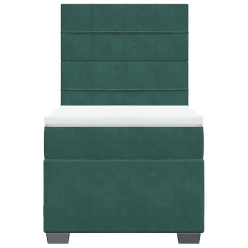 Boxspringbett mit Matratze Dunkelgrün 100x200 cm Samt Jugendbett Gästebett Einzelbetten Doppelbett für Schlafzimmer Gästezimmer Herberge Wohnbereich Boxspringbett mit Matratze Dunkelgrün 100x200 cm Samt Jugendbett Gästebett Einzelbetten Doppelbett für Schlafzimmer Gästezimmer Herberge Wohnbereich von HEFZGDB